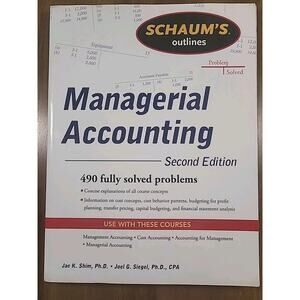 Schaum’s Outline of Managerial Accounting 2nd Edition 9780071762526